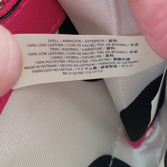 Kate Spade Wallet Clutch Accordion Geniue Cow Saffiano Leather Zip Around Pink - Picture 9 of 13